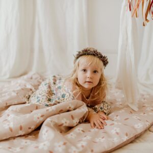 Śpiworek pościel do żłobka zestaw kwiatuszki retro