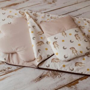 Śpiworek z poduszką do żłobka 60×120cm przytulanka