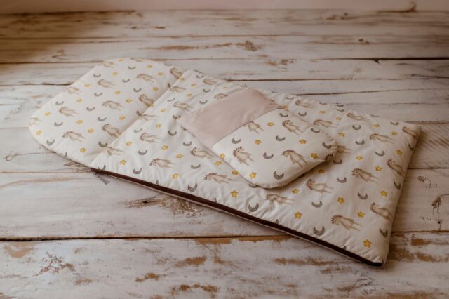 Śpiworek z poduszką do żłobka 60×120cm przytulanka