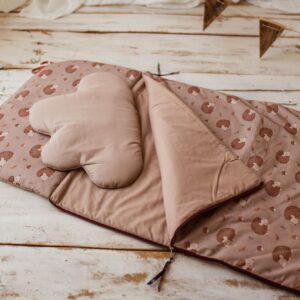 Śpiworek z poduszką i workiem dla dziecka 6-10lat jeżyki