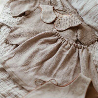 Spódniczka dla dziewczynki szara glina