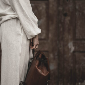 Spodnie damskie pallazzo ecru