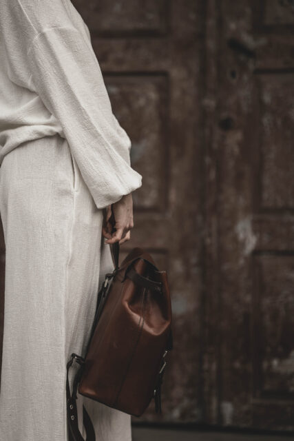 Spodnie damskie pallazzo ecru