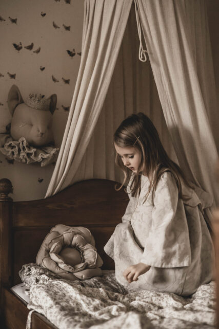 Sukienka lniana kwiaty damska żakard Marysia royal