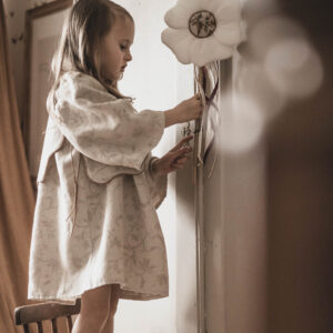 Sukienka lniana retro zwiewna dla dziewczynki royal  Marysia