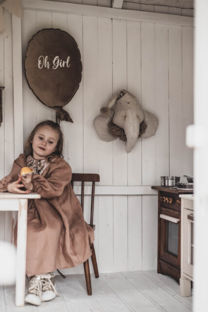 Sukienka retro lniana kwiaty żakard Marysia kokos