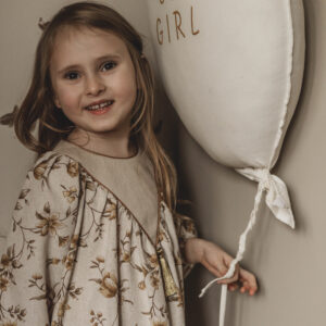 Sukienka w kwiatuszki lniana vintage 5-10 lat Marysia honey