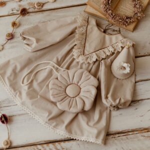 Sukienka z koronką bawełniana Marysia natural