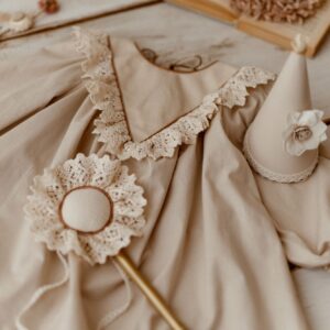 Sukienka z koronką bawełniana Marysia natural