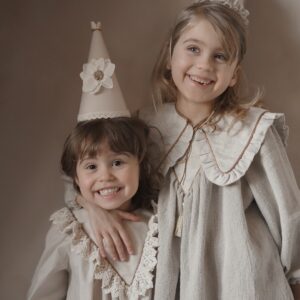 Sukienka z koronką bawełniana Marysia natural