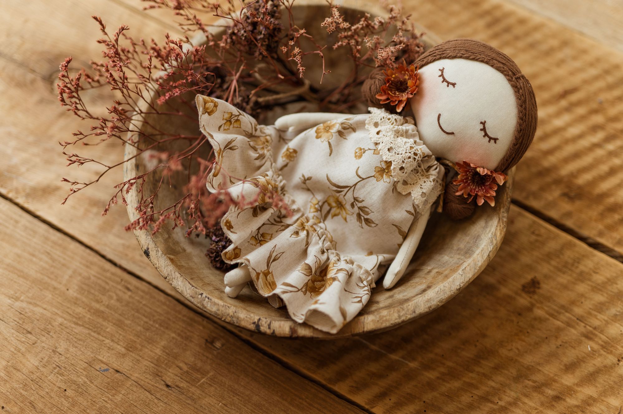 Szmacianka lalka przytulanka retro Marysia honey