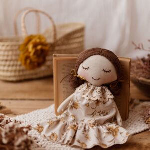 Szmacianka lalka przytulanka retro Marysia honey