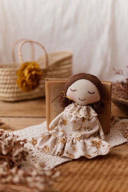 Szmacianka lalka przytulanka retro Marysia honey