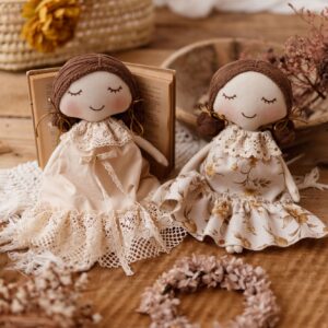 Szmacianka lalka przytulanka retro Marysia honey