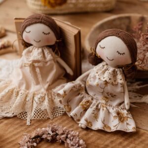 Szmacianka lalka przytulanka retro Marysia honey