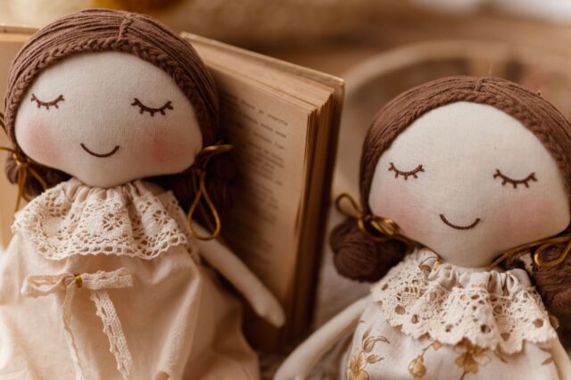 Szmacianka lalka przytulanka retro Marysia honey