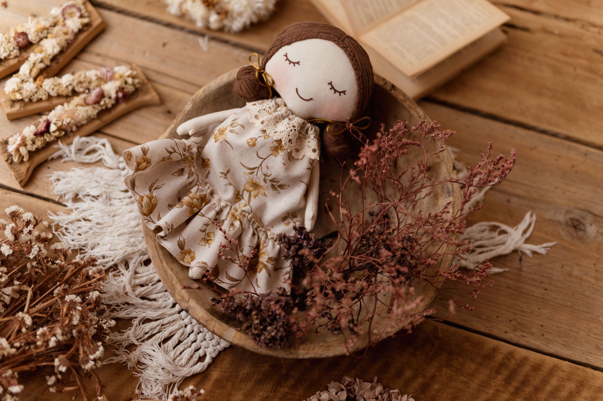 Szmacianka lalka przytulanka retro Marysia honey