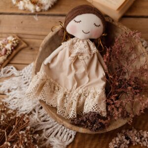 Szmacianka lalka przytulanka retro Marysia honey