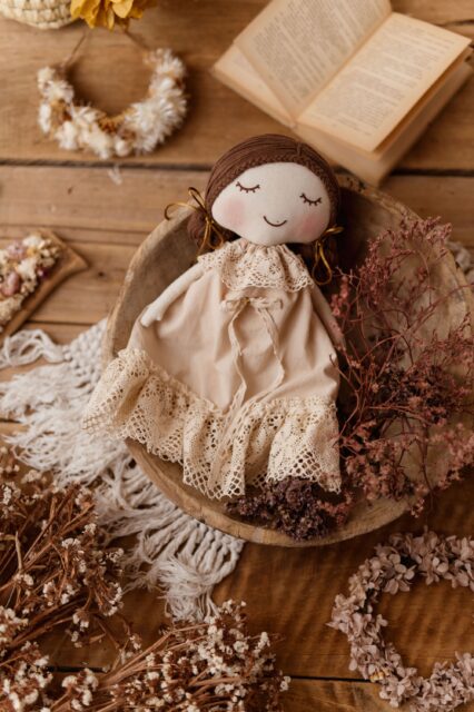 Szmacianka lalka przytulanka retro Marysia honey