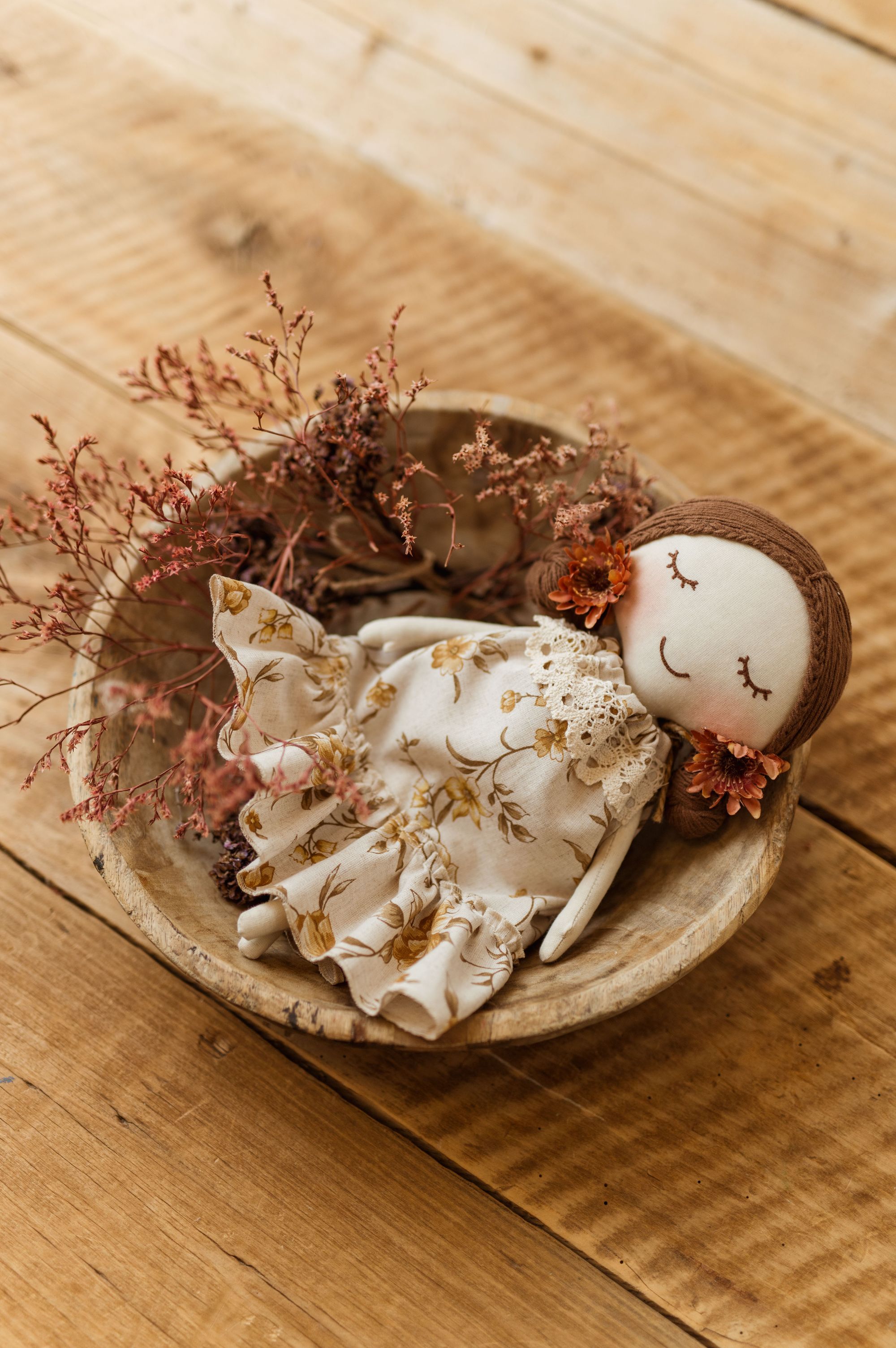 Szmacianka lalka przytulanka retro Marysia honey