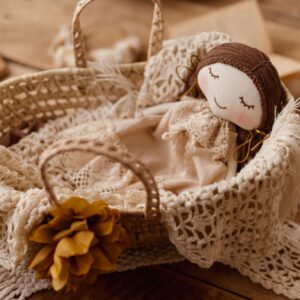 Szmacianka lalka przytulanka retro Marysia honey