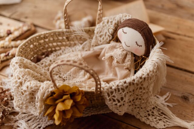 Szmacianka lalka przytulanka retro Marysia honey