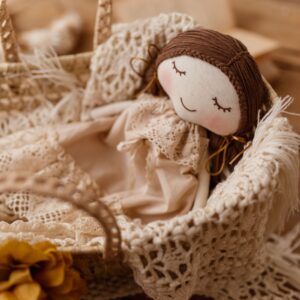 Szmacianka lalka przytulanka retro Marysia honey