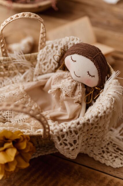 Szmacianka lalka przytulanka retro Marysia honey