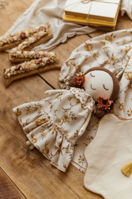 Szmacianka lalka przytulanka retro Marysia honey