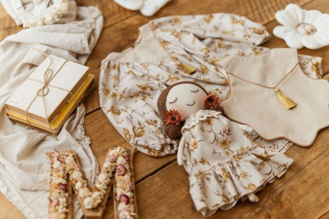 Szmacianka lalka przytulanka retro Marysia honey