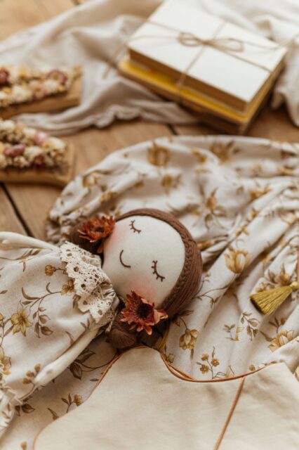 Szmacianka lalka przytulanka retro Marysia honey