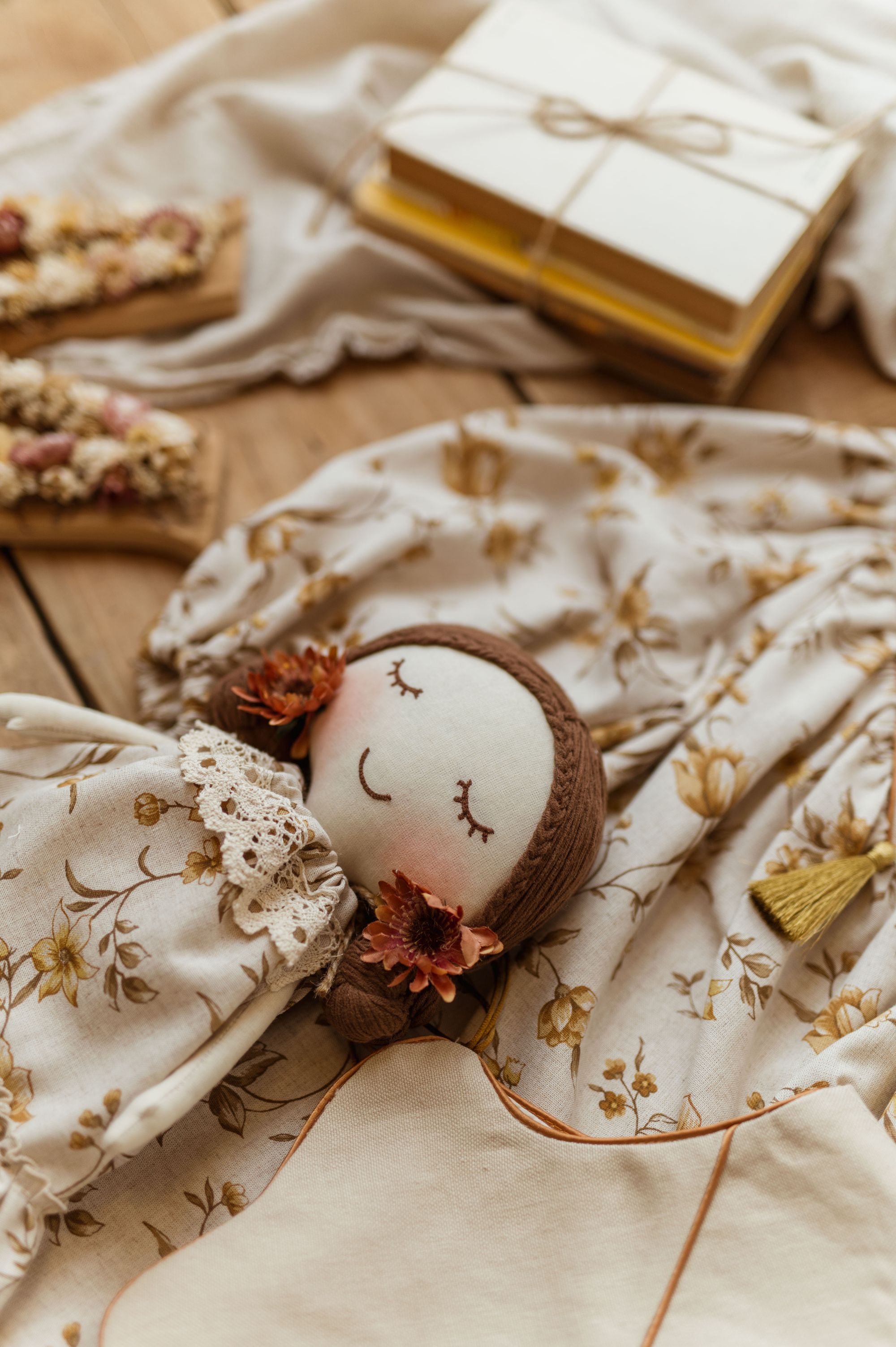 Szmacianka lalka przytulanka retro Marysia honey