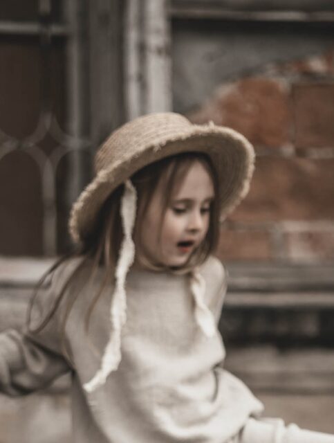 Bluza lniana  unisex z długim rękawem premium