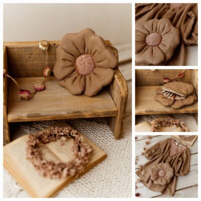 Torebka dziewczynka boho len sesja kwiatek