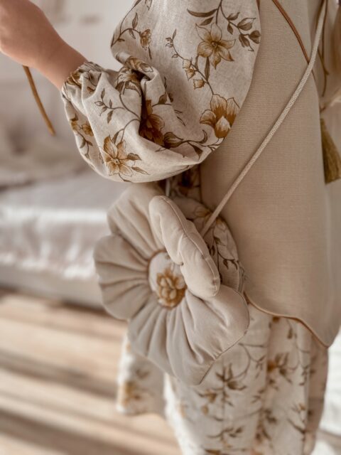 Torebka dziewczynka boho len sesja kwiatek