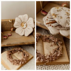 Torebka dziewczynka boho len sesja kwiatek