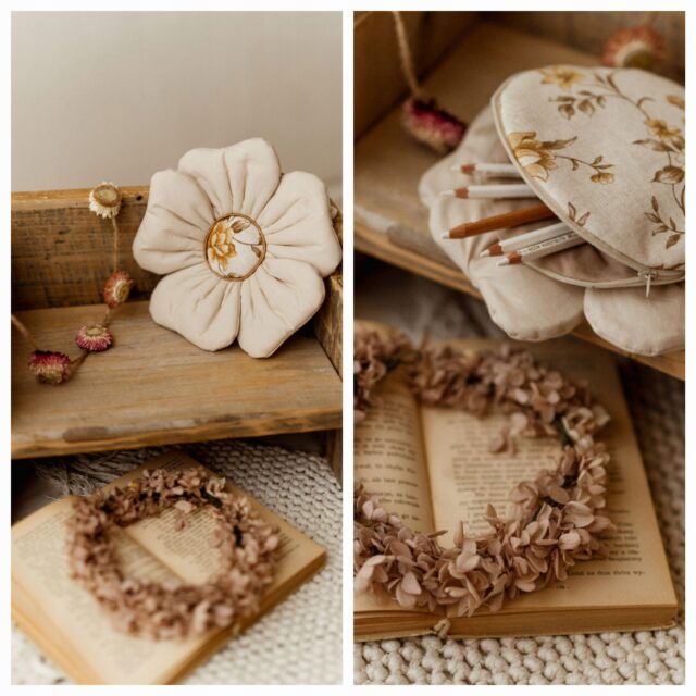 Torebka dziewczynka boho len sesja kwiatek