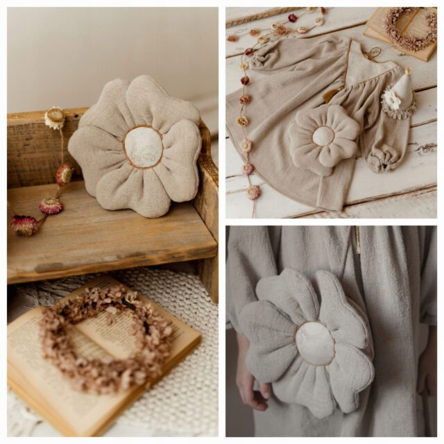 Torebka dziewczynka boho len sesja kwiatek