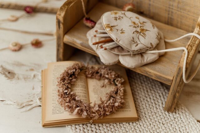 Torebka dziewczynka boho len sesja kwiatek