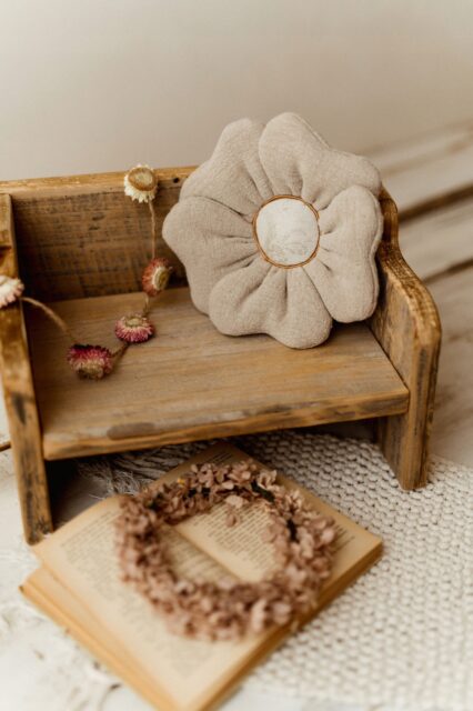 Torebka dziewczynka boho len sesja kwiatek