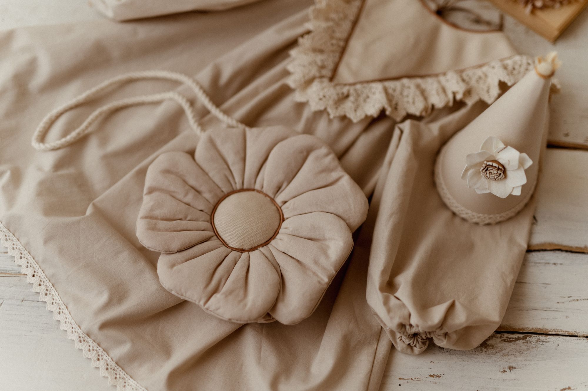 Torebka dla dziewczynki kwiatuszek bawełna natural