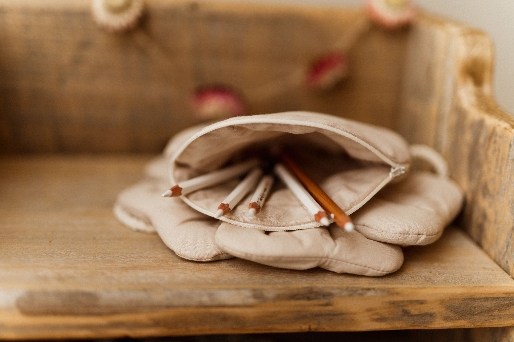 Torebka dla dziewczynki kwiatuszek bawełna natural