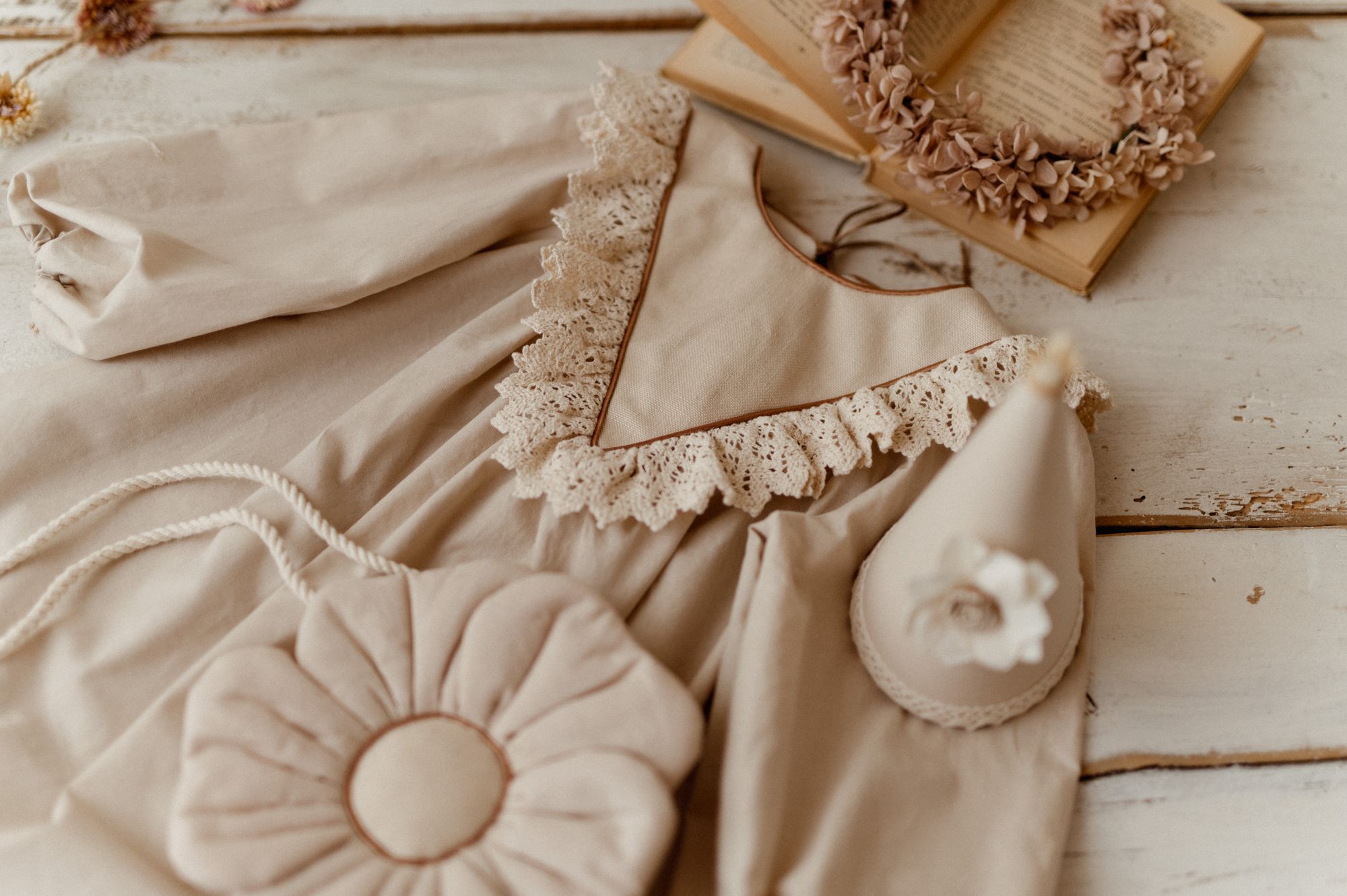 Torebka dla dziewczynki kwiatuszek bawełna natural