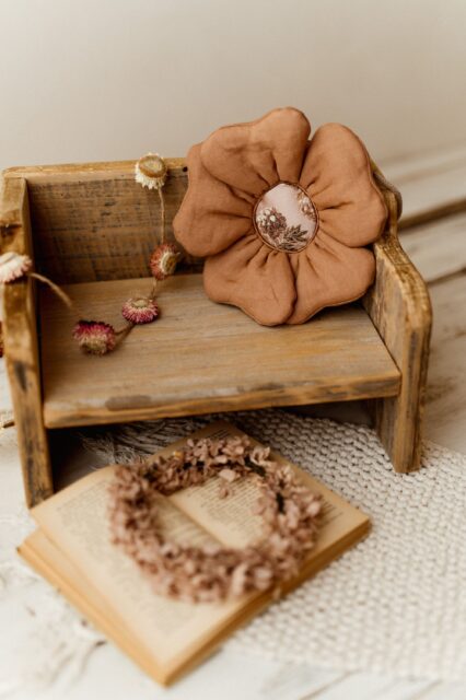 Torebka dla dziewczynki kwiatuszek len kokos