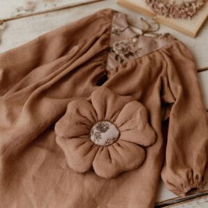 Torebka dla dziewczynki kwiatuszek len kokos