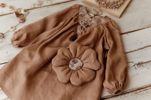 Torebka dla dziewczynki kwiatuszek len kokos