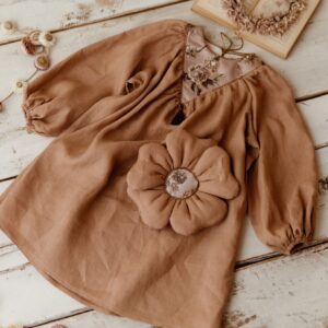 Torebka dla dziewczynki kwiatuszek len kokos