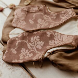 Vintage kamizelka żakard dla dziewczynki kwiaty garden