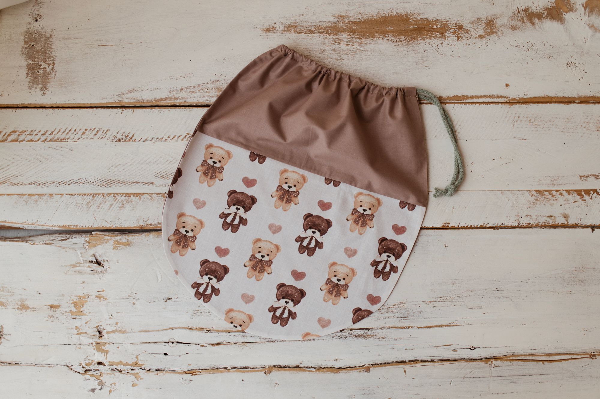 Worek na buciki do przedszkola 40×40cm misie