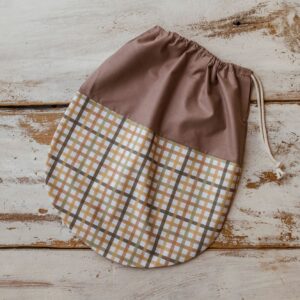 Worek na buciki do przedszkola kratka